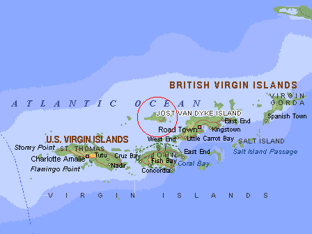 Map of the Virgin Islands