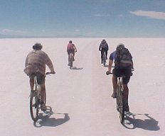 Biking the Uyuni Salt flats in Bolivia